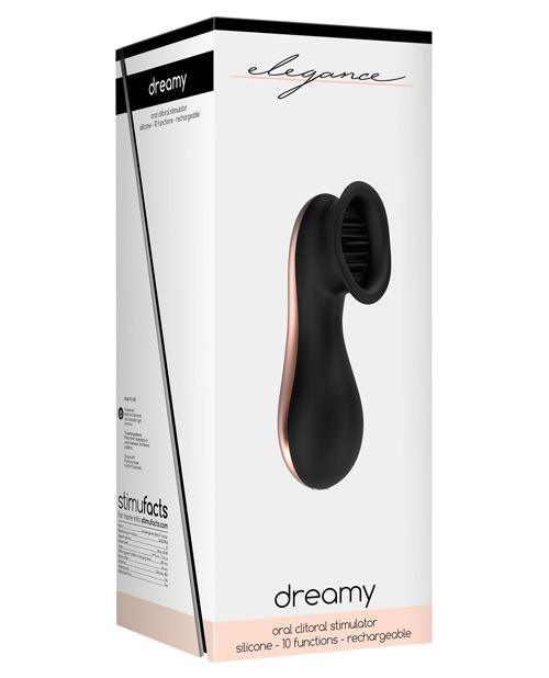 Shots Elegance Dreamy Oral Clitoral Stimulator - 10 Speed Black - SEXYEONE