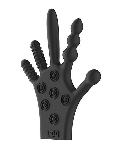 image of product,Shots Fistit Silicone Stimulation Glove - Black - SEXYEONE