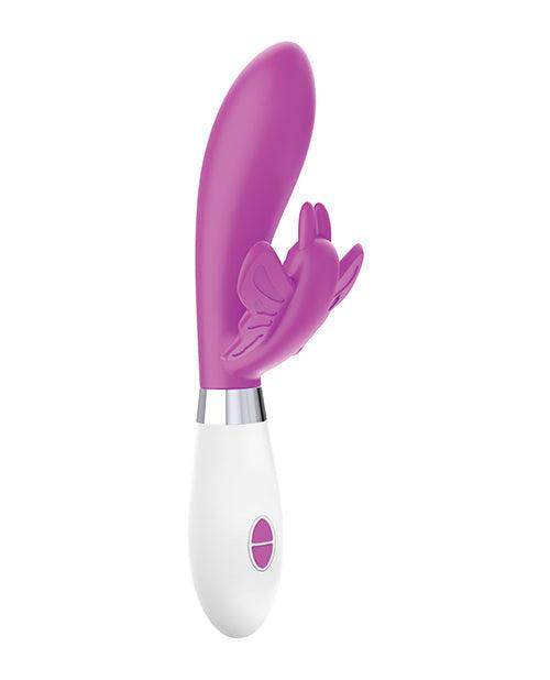 image of product,Shots Luminous Alexios Silicone 10 Speed Butterfly Vibrator  - Fuchsia - SEXYEONE