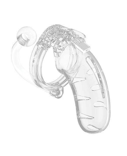 Shots Man Cage 4.5" Cock Cage W-plug 11 - Clear - SEXYEONE