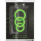 Shots Ouch 3 Pc Cock Ring Set - Glow In The Dark - SEXYEONE