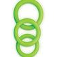 Shots Ouch 3 Pc Cock Ring Set - Glow In The Dark - SEXYEONE