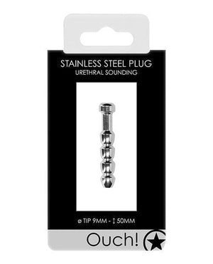 Shots Ouch 9mm Urethral Sounding Metal Plug - SEXYEONE