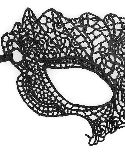 image of product,Shots Ouch Black & White Lace Eye Mask - SEXYEONE