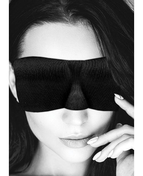 image of product,Shots Ouch Black & White Satin Curvy Eye Mask W-elastic Straps - Black - SEXYEONE