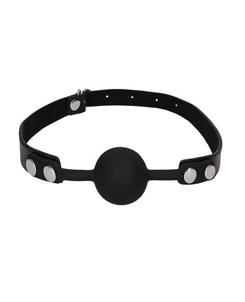 image of product,Shots Ouch Black & White Silicone Ball Gag - Black - SEXYEONE