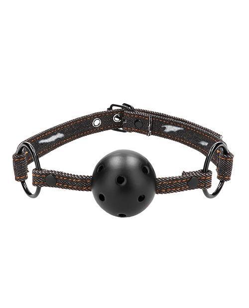 Shots Ouch Breathable Ball Gag W/denim Straps
