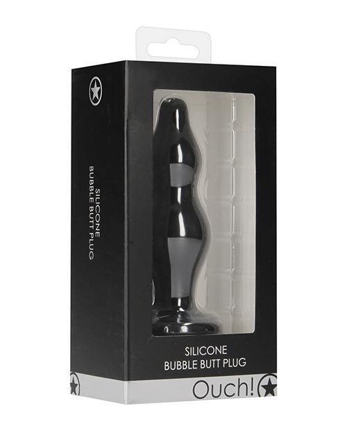 product image, Shots Ouch Bubble Butt Plug - Black - SEXYEONE