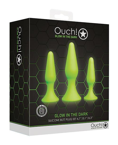 product image, Shots Ouch Butt Plug Set - Glow In The Dark - SEXYEONE