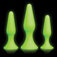 Shots Ouch Butt Plug Set - Glow In The Dark - SEXYEONE