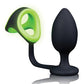 Shots Ouch Butt Plug W-cock Ring & Ball Strap - Glow In The Dark - SEXYEONE