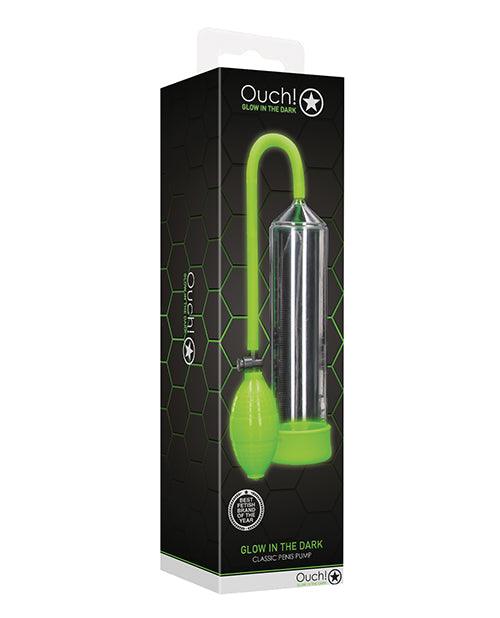 product image, Shots Ouch Classic Penis Pump - Glow In The Dark - SEXYEONE
