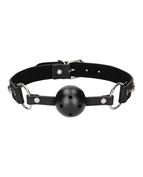 image of product,Shots Ouch Diamond Breathable Ball Gag - Black - SEXYEONE