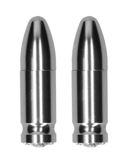 image of product,Shots Ouch Diamond Bullet Magnetic Nipple Clamps - SEXYEONE