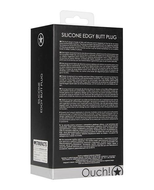 image of product,Shots Ouch Edgy Butt Plug - Black - SEXYEONE