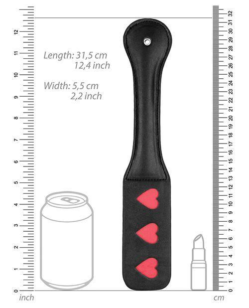 Shots Ouch Hearts Paddle - Black - SEXYEONE