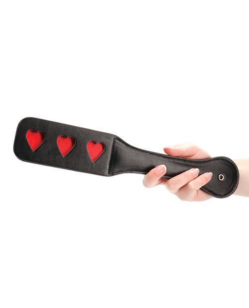 image of product,Shots Ouch Hearts Paddle - Black - SEXYEONE