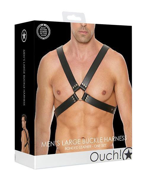 product image, Shots Ouch Men's Large Buckle Harness - Black - SEXYEONE