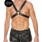 Shots Ouch Men's Large Buckle Harness - Black - SEXYEONE
