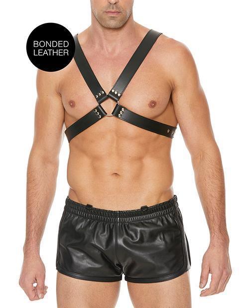 image of product,Shots Ouch Men's Large Buckle Harness - Black - SEXYEONE