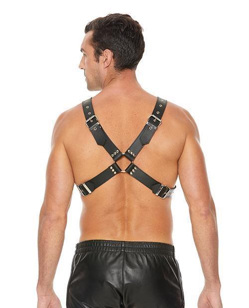 image of product,Shots Ouch Men's Large Buckle Harness - Black - SEXYEONE