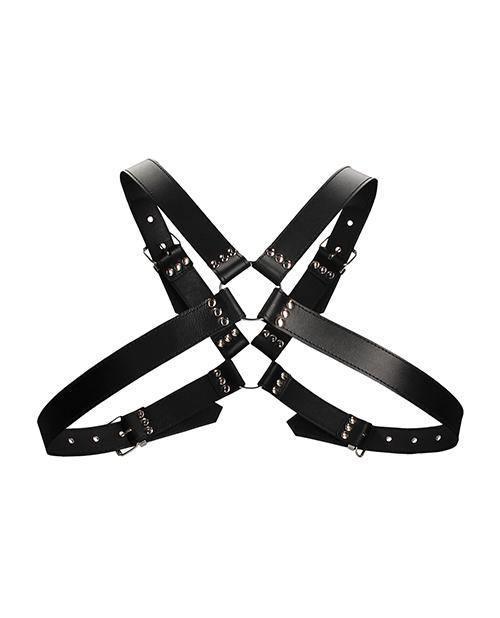 image of product,Shots Ouch Men's Large Buckle Harness - Black - SEXYEONE