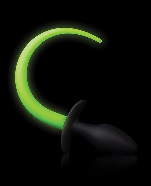 image of product,Shots Ouch Puppy Tail Plug - Glow In The Dark - SEXYEONE