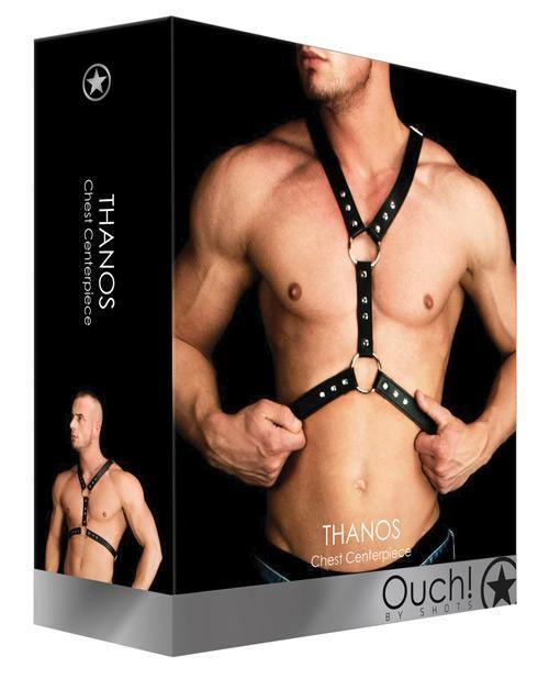product image, Shots Ouch Thanos Chest Centerpiece Body Harness - Black - SEXYEONE