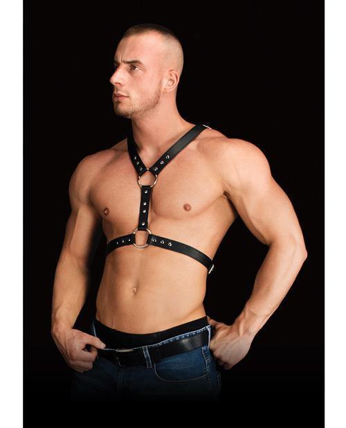 product image,Shots Ouch Thanos Chest Centerpiece Body Harness - Black - SEXYEONE
