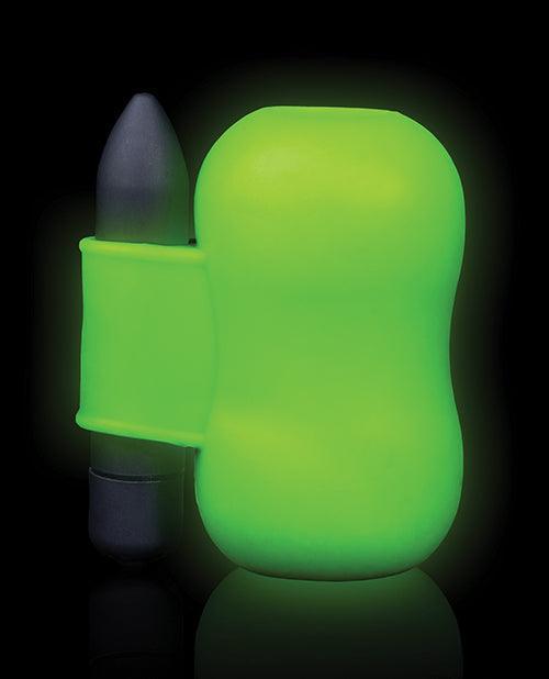 image of product,Shots Ouch Vibrating Masturbator - Glow In The Dark - SEXYEONE