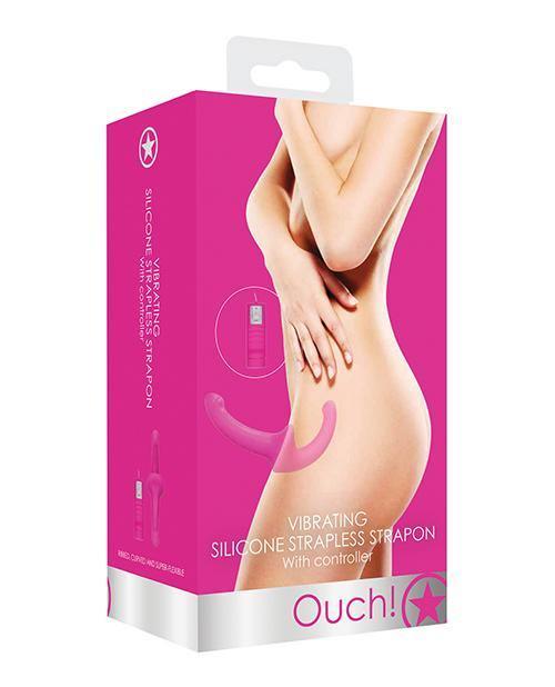 product image, Shots Ouch Vibrating Silicone Strapless Strap On W/controller - SEXYEONE