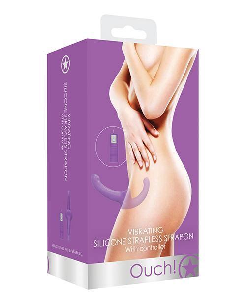 product image, Shots Ouch Vibrating Silicone Strapless Strap On W/controller - SEXYEONE