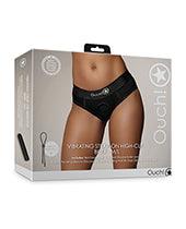product image, Shots Ouch Vibrating Strap On High-cut Brief - Black - SEXYEONE