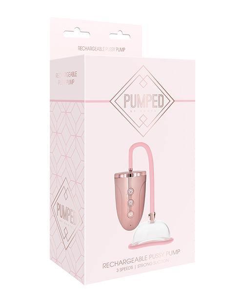 Shots Pumped Automatic Rechargeable Pussy Pump Set - Rose Gold - SEXYEONE