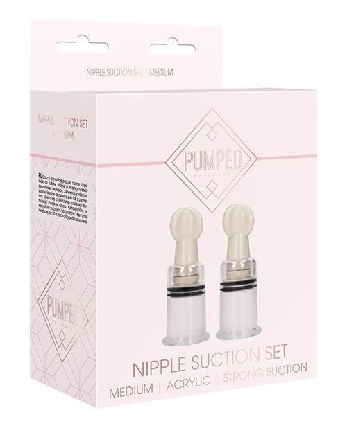 product image, Shots Pumped Nipple Suction Set - Medium Clear - SEXYEONE