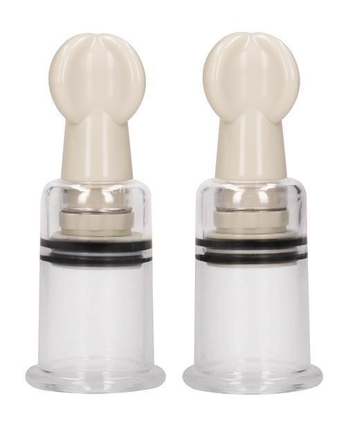 Shots Pumped Nipple Suction Set - Medium Clear - SEXYEONE