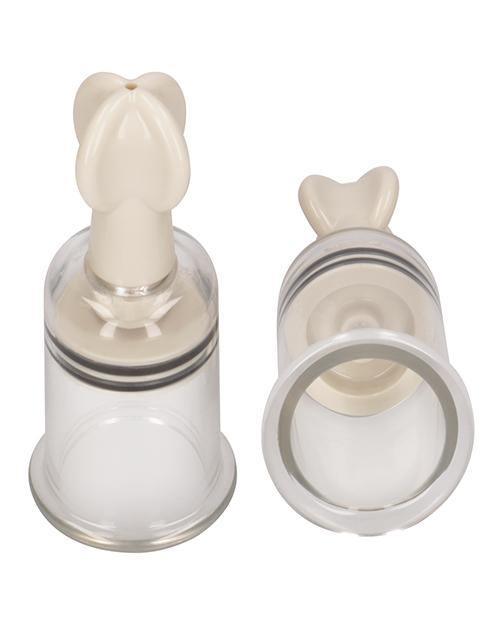 image of product,Shots Pumped Nipple Suction Set - Medium Clear - SEXYEONE