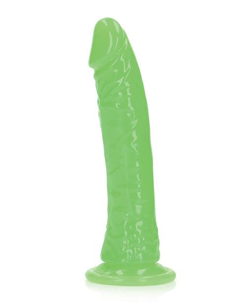 product image,Shots Realrock 7" Slim  Dildo Glow In The Dark - Neon Green - SEXYEONE