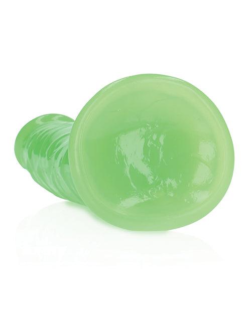 image of product,Shots Realrock 7" Slim  Dildo Glow In The Dark - Neon Green - SEXYEONE