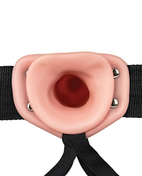 image of product,Shots Realrock 8" Vibrating Hollow Strap On W/o Balls - SEXYEONE
