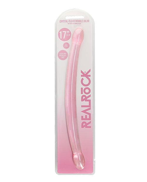 image of product,Shots Realrock Crystal Clear 17" Double Dildo - SEXYEONE
