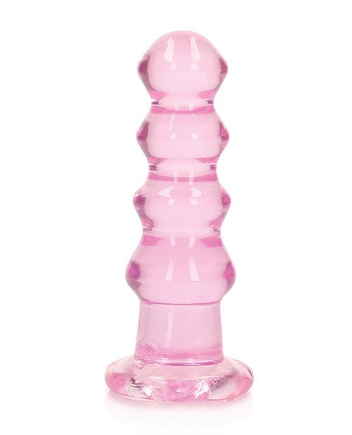 image of product,Shots Realrock Crystal Clear 5.5" Curvy Dildo/butt Plug - SEXYEONE