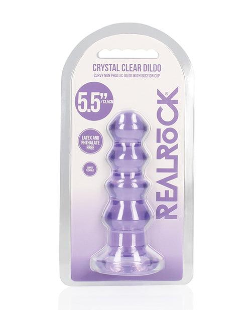 image of product,Shots Realrock Crystal Clear 5.5" Curvy Dildo/butt Plug - SEXYEONE