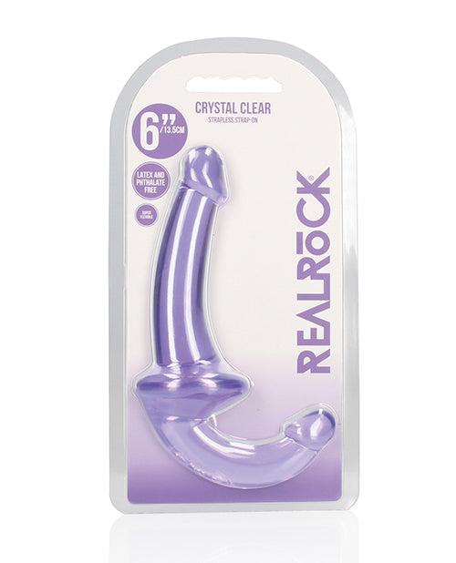 product image, Shots Realrock Crystal Clear 6" Strapless Strap-on - SEXYEONE