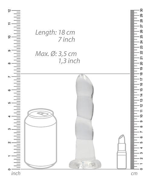 image of product,Shots Realrock Crystal Clear 7" Dildo  - Transparent - SEXYEONE