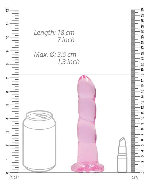 product image,Shots Realrock Crystal Clear Non Realistic 7" Dildo  - Pink - SEXYEONE