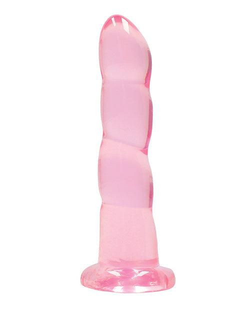 image of product,Shots Realrock Crystal Clear Non Realistic 7" Dildo  - Pink - SEXYEONE