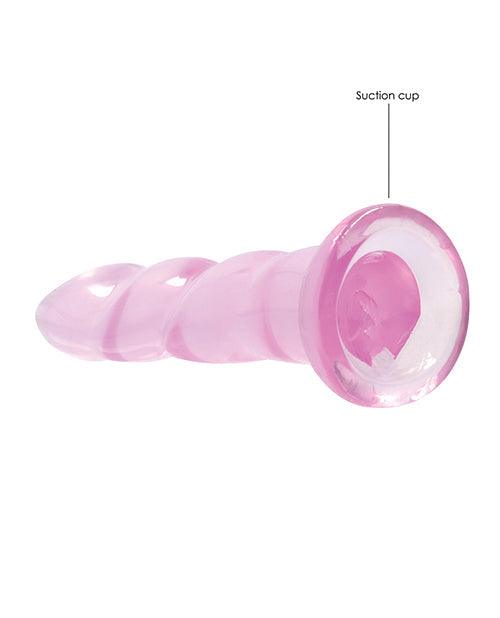 image of product,Shots Realrock Crystal Clear Non Realistic 7" Dildo  - Pink - SEXYEONE