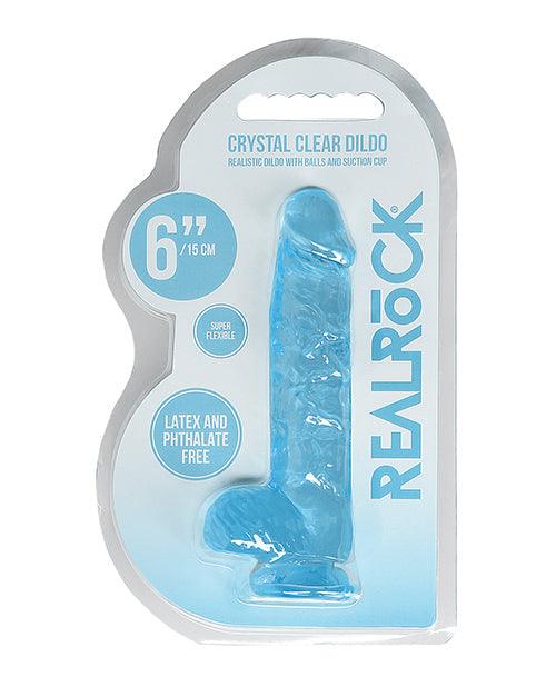 Shots Realrock Realistic Crystal Clear Dildo W/balls - Clear