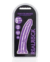 image of product,Shots Realrock Slim Dildo Glow In The Dark - SEXYEONE